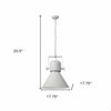 Homeroots 20.5 x 17.75 x 17.75 in. Crew 1-Light White Pendant 398268